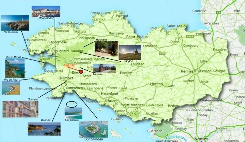 Holiday home Longere De Kerveguen Argoat Villa Leuhan